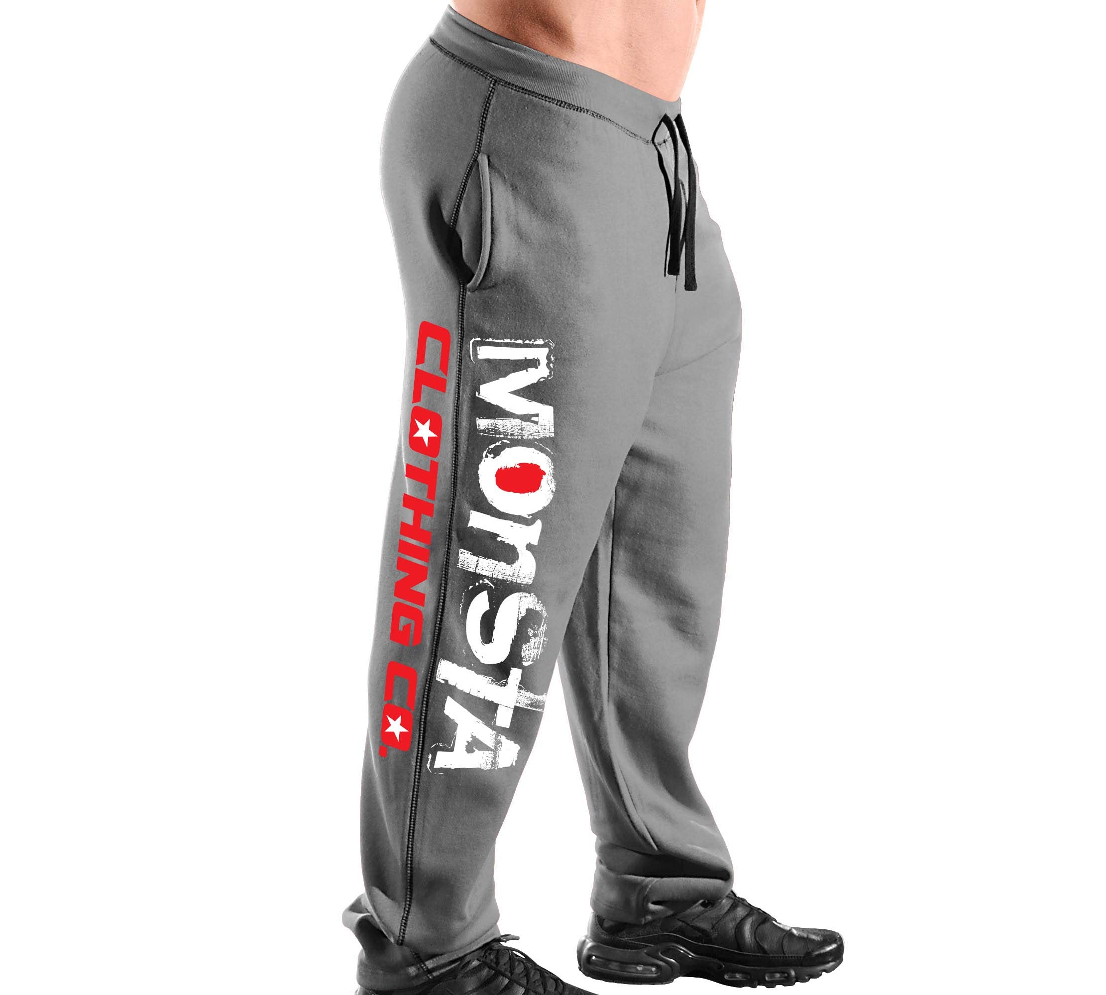 Monsta Clothing Co. Logo Grey Sweatpants Medium