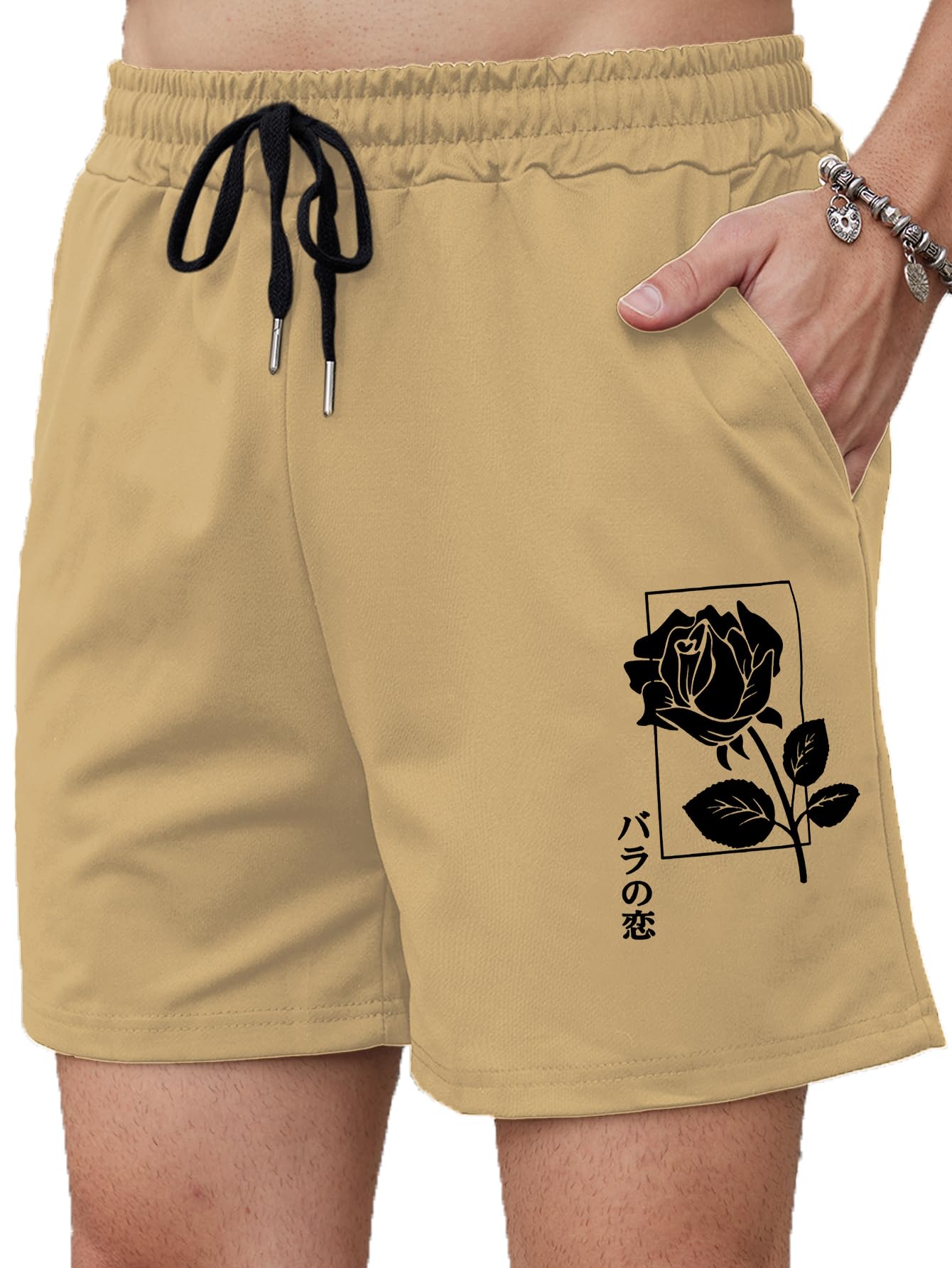 OYOANGLE Mens Khaki XL