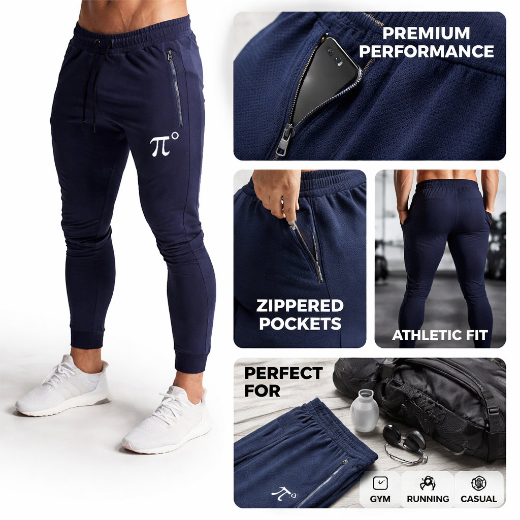 Wangdo Mens Joggers Sweatpants (Navy-XL)